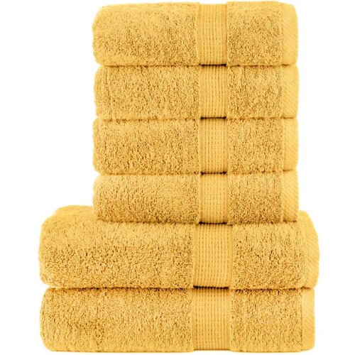  6-dijelni vrhunski set ručnika SOLUND zlatni 600 gsm Cijene