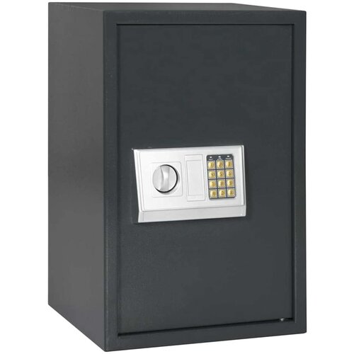 vidaXL Elektronska digitalna sejf z omarico Temno siva 40x35x60 cm Jeklo Cene
