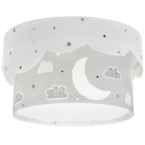 Dalber 61236E - Dečije plafonsko svetlo MOON 2xE27/60W/230V sivo Slike