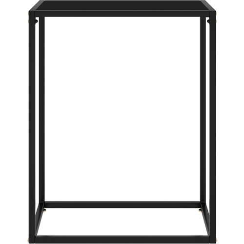Maison Chic konzolna miza - miza ob steni črna 60x35x75 cm kaljeno steklo, (21786482) Cene