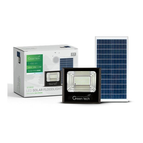 Greentech LED reflektor 100W 6500K solarni 2-delni SLF-100W-CW ( 060-0607 ) Cene