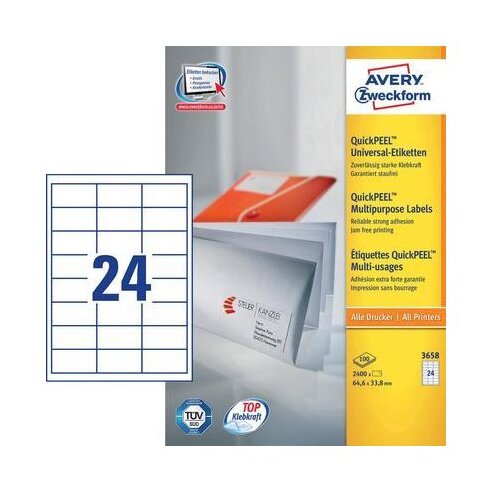 Avery Zweckform Univerzalne etikete 64,6 x 33,8 mm - 100/1 Slike
