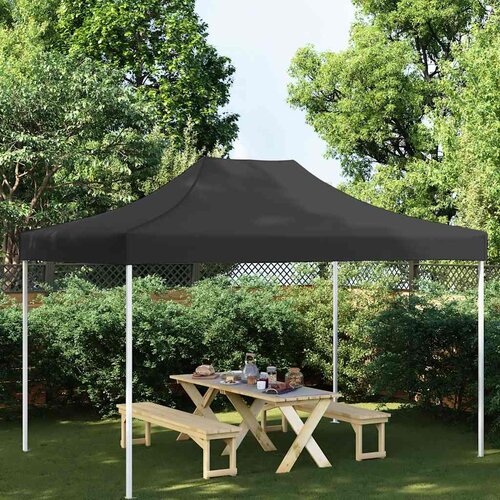 Krov za &amp;scaron;ator za zabave 4,5 x 3 m crni 270 g/m&amp;sup2; Slike