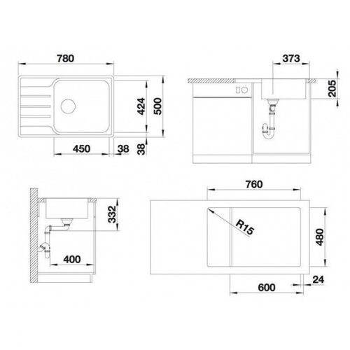 Blanco lemis xl 6 s-if com. Sudopera 780x500 inox Slike