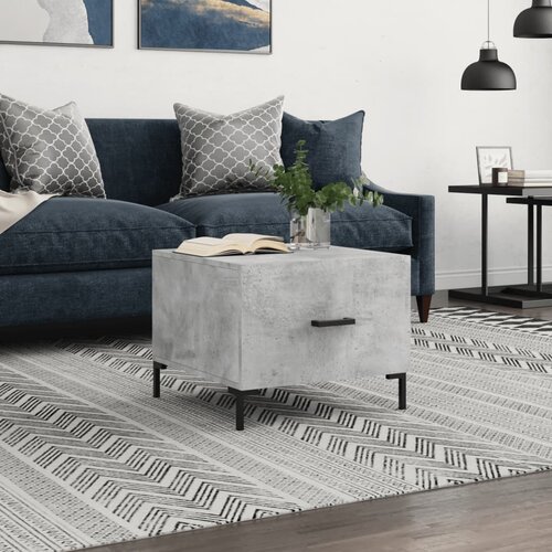 vidaXL Klubska mizica betonsko siva 50x50x40 cm inženirski les Cene
