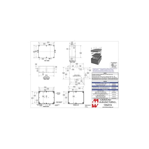 Hammond Electronics 1554YAGY Univerzalno kućište ABS Siva 1 ST Cijene