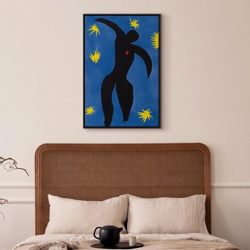 Slika - Henri Matisse &amp;ndash; Icarus (from Jazz) 60x90 U crnom drvenom okviru Slike