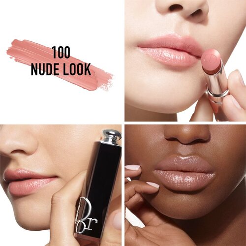 Christian Dior Dior Addict Shine Lipstick &amp;scaron;minka za sijaj ustnic klasično rdečilo za ustnice &amp;scaron;minka 3,2 g odtenek 100 Nude Look za ženske Slike