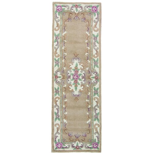 Flair Rugs Bež vunena staza FlairRug Aubusson, 67 x 210 cm Slike
