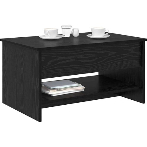 VidaXL Stolić za kavu Crni hrast 80 x 50.5 x 41.5 cm Konstruirano drvo Slike