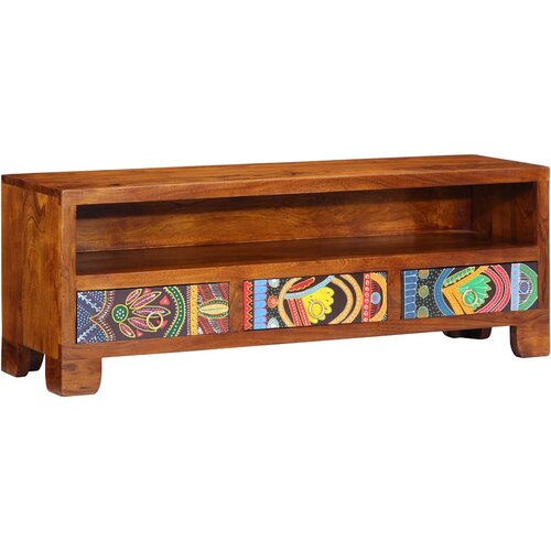 vidaXL TV omarica Multicolor 110x30x40 masivni les akacije Cene