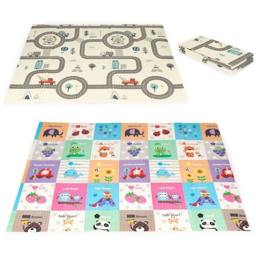 ECO TOYS edukativna podloga za igru sa dva lica sklopiva sa torbom Cene