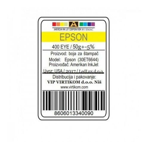 American Inkjet epson zuta 400EYE/T66440/T67340/T67440/ECO-TANKS (30ET6644/Z) Cene
