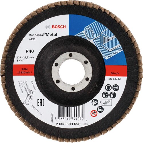 Bosch flap disk izvijeni X431 za metal standard 125mm Slike