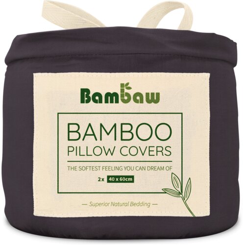 Bambaw Prevleke za blazine iz bambusa 40 x 60 cm, 2-​delni set - Charcoal Cene