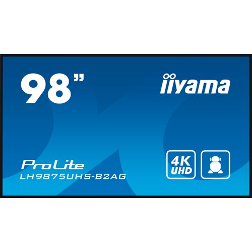 Iiyama Prolite LH9875UHS-B2AG LFD - 247.7 cm (97.5&amp;quot;), 4K UHD (3840x2160), IPS, 60Hz, 8ms, 500 cd/m&amp;sup2; - LH9875UHS-B2AG Slike