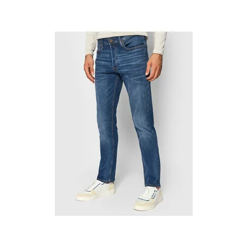 Jack & Jones Jeans hlače Tim Original 12146384 Mornarsko modra Slim Fit