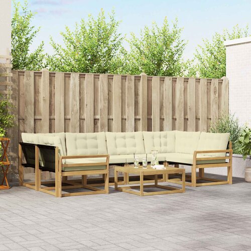  Set vanjskih sofa 7 kom. Bijela i krem Smeđa 79 x 79 x 37 cm Cene