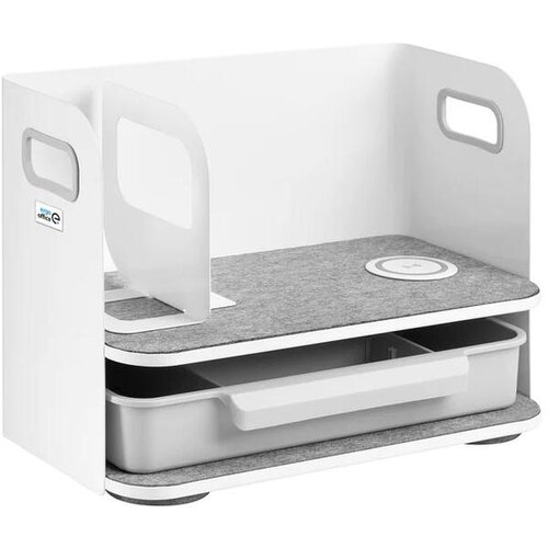 ErgoOffice Desk organizer with drawer and wireless charger white, max. 10kg, ER-441 Cijene