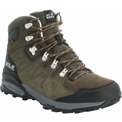 Jack Wolfskin Mo&amp;scaron;ki pohodni čevlji Refugio Texapore Mid Khaki/Phantom 41 Slike