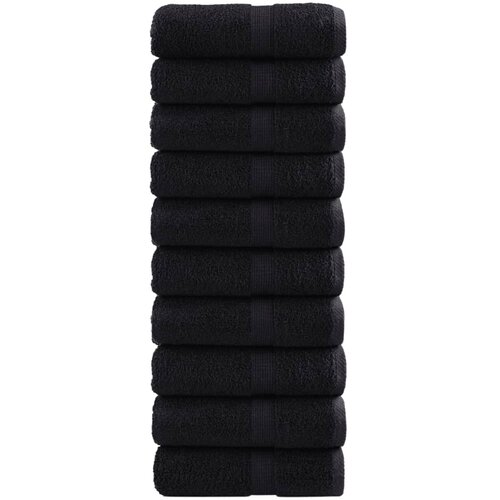 vidaXL Premium ručnici za goste SOLUND 10 kom. crni 30x50 cm 600 g/m&sup2; - Crna 30 x 50 cm 10 Cijene