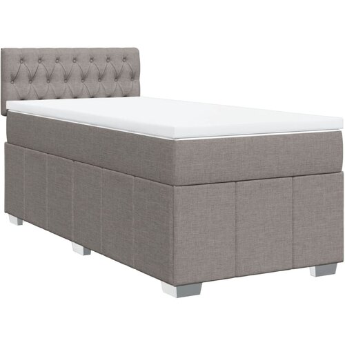 Maison Chic Box spring postelja - Vzmetna postelja z vzmetnico taupe 90x190 cm blago SL5051, (21887573) Cene