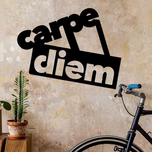 Wallity zidna dekoracija Carpe Diem 3, 56x44cm, Crna Slike