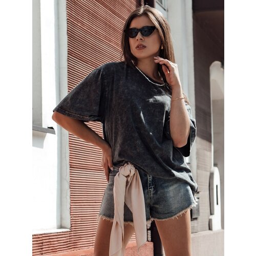 DStreet T-shirt damski DREY grafitowy Slike