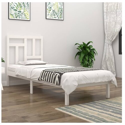  Posteljni okvir bel iz borovine 90x200 cm Slike