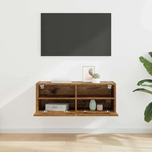 VidaXL TV zidni ormar Staro drvo 80 x 30 x 30 cm Konstruirano drvo Slike