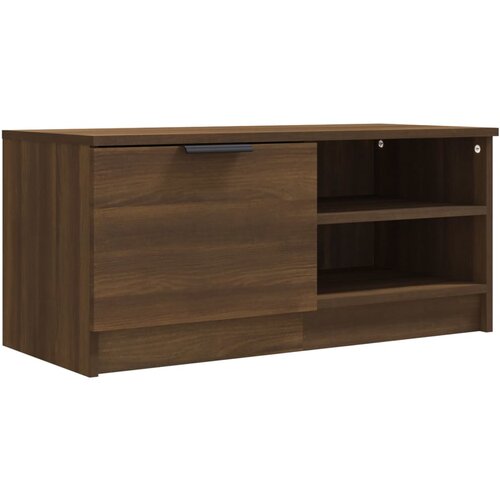 Maison Chic TV omarica - TV stojalo - Televizijska omarica rjavi hrast 80x35x36,5 cm konstruiran les, (21701935) Cene
