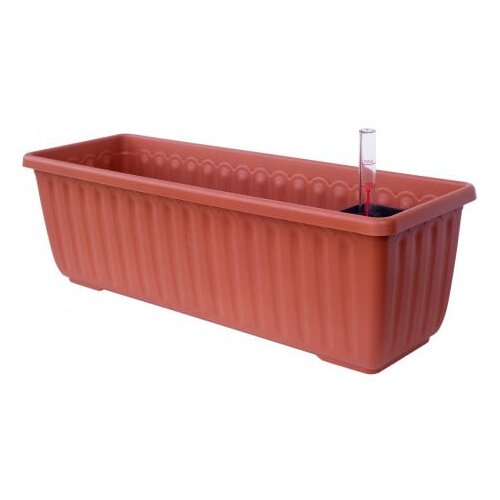 Plastia Smeđa samonavodnjavajuća posuda, dužina 40 cm Siesta - Slike