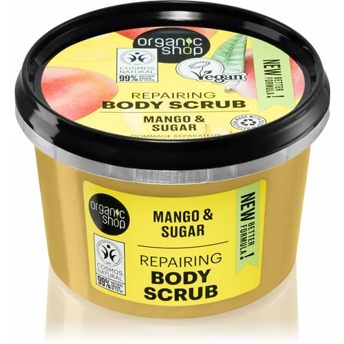 Organic Shop Mango & Sugar piling za telo za svilnato kožo 250 ml