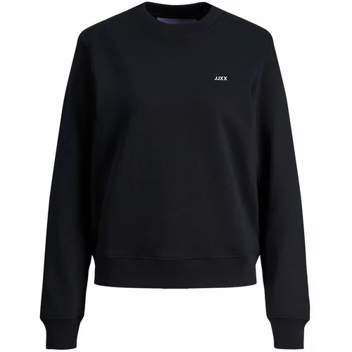 JJXX Sweater majica 'ABBIE' crna / bijela