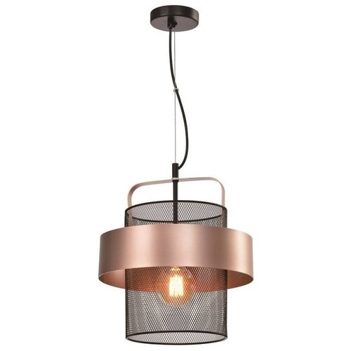 Candellux Lighting Kovinska viseča svetilka v črno-medeni barvi &amp;oslash; 30 cm Fiba - Candellux Lighting Slike