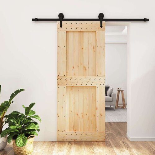  Klizna vrata s priborom za montažu 85 x 210 cm masivna borovina Cijene