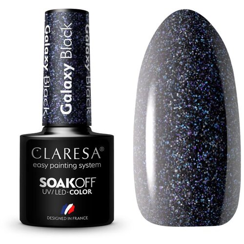 Claresa trajni lak za nokte uv/led galaxy black 5g Slike