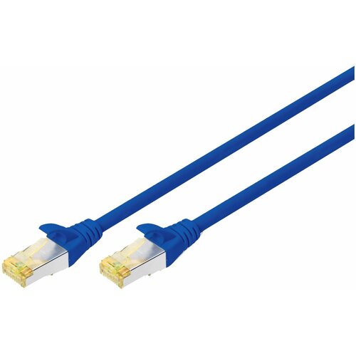 Digitus DK-1644-A-005/B RJ45 omrežni kabel CAT6a S/FTP 0.5 m modra brez halogena, zviti pari, z za&scaron;čitnim zapornim zatičem, ognjevaren 1 kos, (21218891) Cene