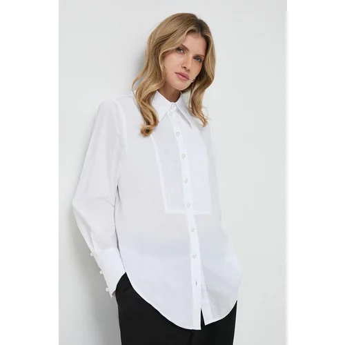 Custommade Bombažna srajca ženska, bela barva
