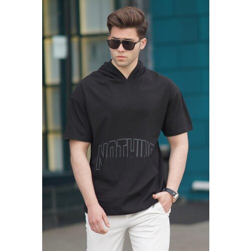 Madmext Men's Black Printed T-Shirt 5236 Slike