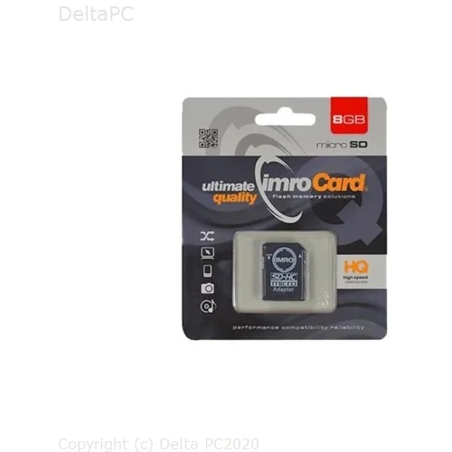 Imro memory card 8GB microSDHC cl. 10 + adapter