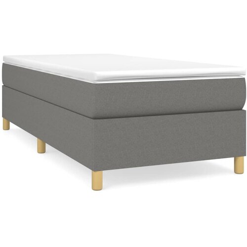 Maison Chic Box spring postelja - Vzmetna postelja z vzmetnico temno siva 80x200 cm blago SL19019, (21894274) Slike