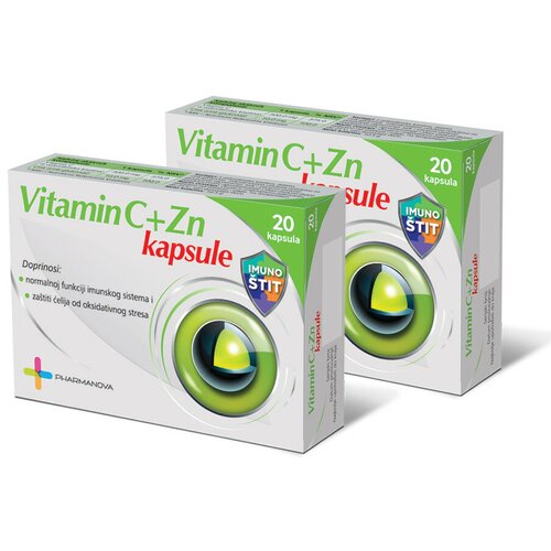 Pharmanova vitamin c + cink 20 kapsule 1+1 gratis Slike