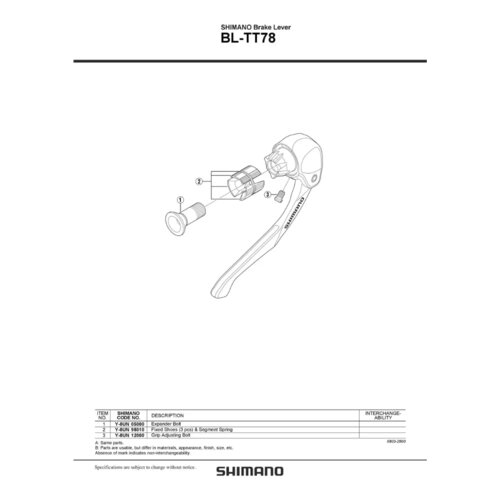  Vijak Za Širenje Ručice Shimano Bl-Tt78 Cene