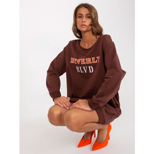 Vikki Sweatshirt-VI-BL-3075.64P-dark brown Slike