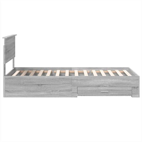  Okvir za krevet Sivi Sonoma i srebrna 75 x 190 cm Slike