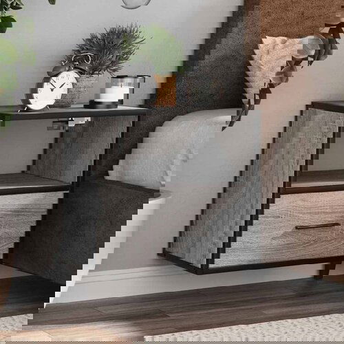 VidaXL Zidni noćni ormarići 2 kom Sivi Sonoma 40x31x39,5 cm Slike