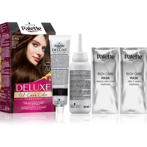 Schwarzkopf Palette Deluxe permanentna barva za lase odtenek 3-65 750 Chocolate Brown Cene