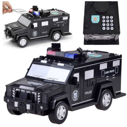  Kasica prasica policijski auto, crni Slike