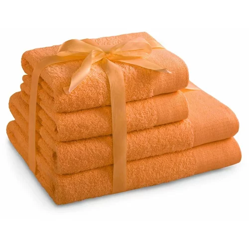 AmeliaHome Narančasti pamučni set ručnika 2 kom od frotira Amari –